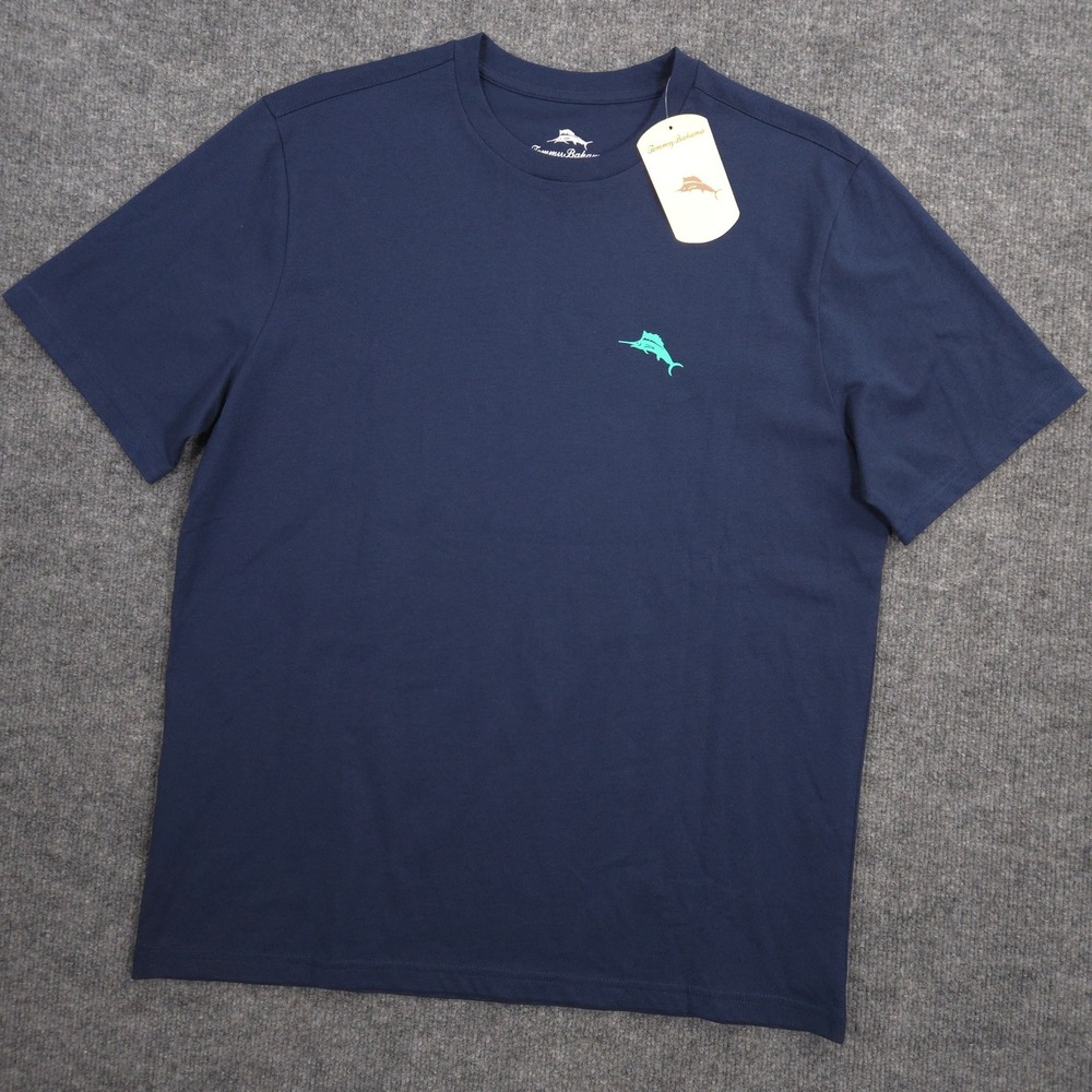 Tommy Bahama T Shirt Mens M Navy Tequila Lime Cocktails Graphic Short Sleeve NEW - Picture 3 of 10